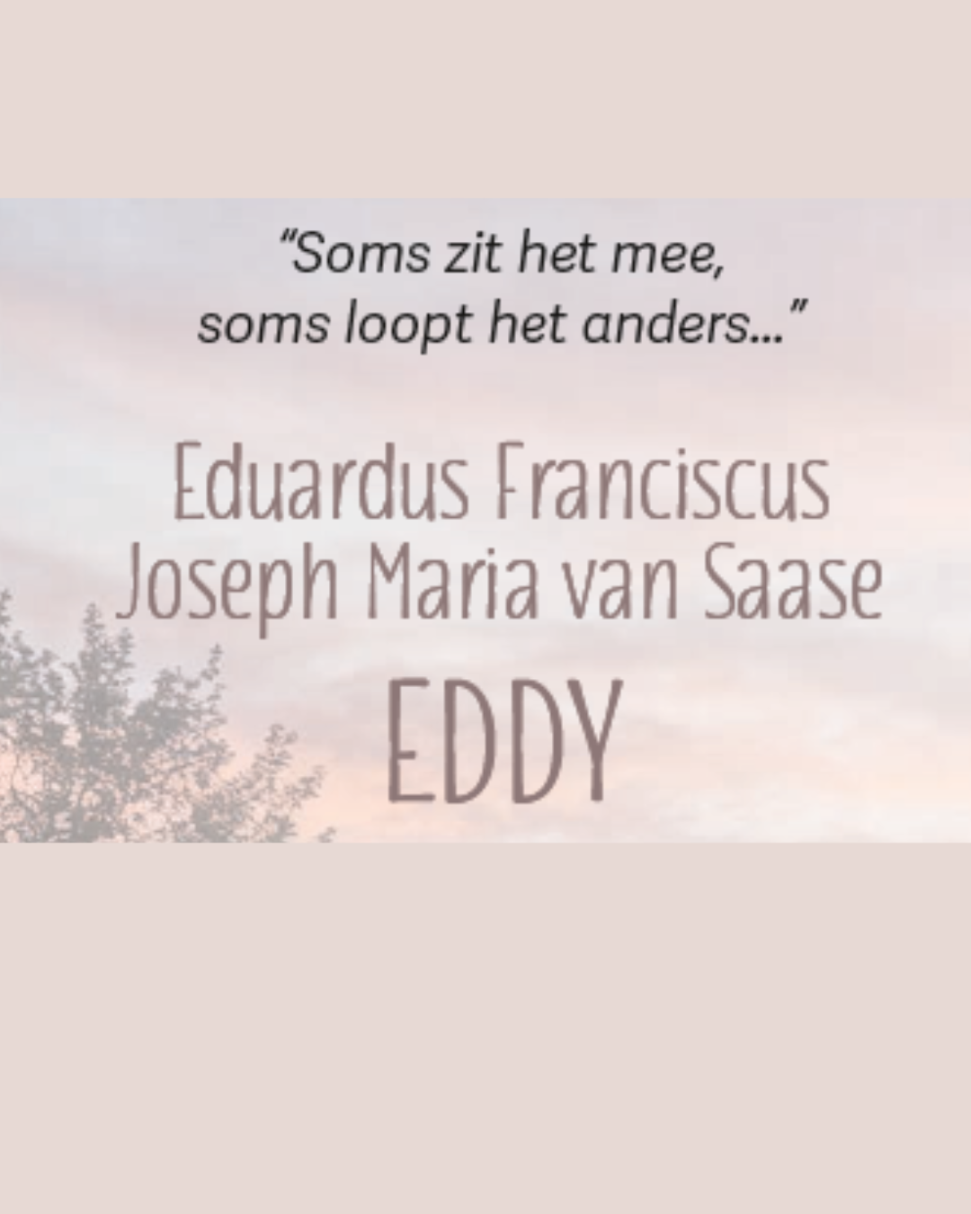 Eddy van Saasen overleden