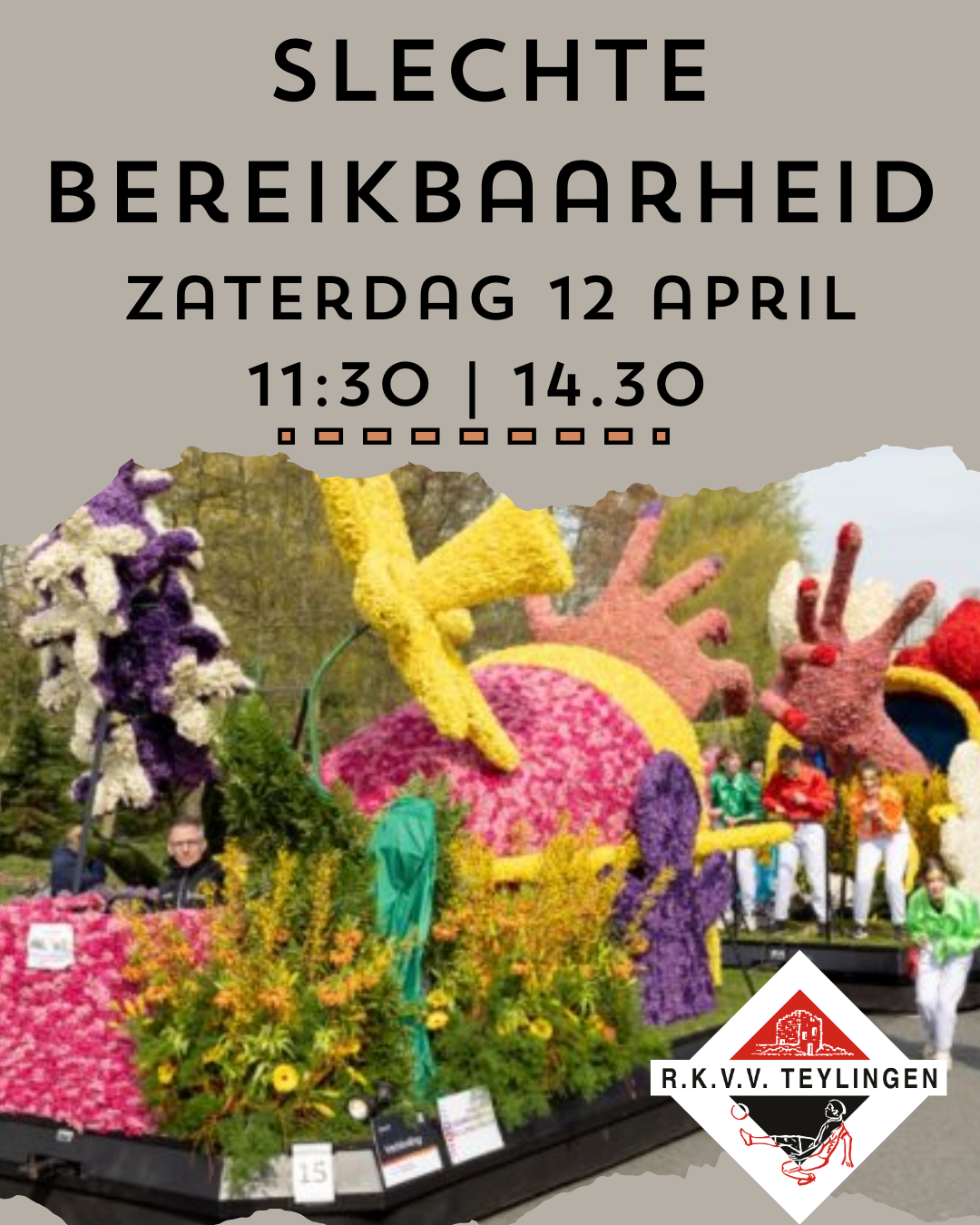 Slechte bereikbaarheid door Bloemencorso