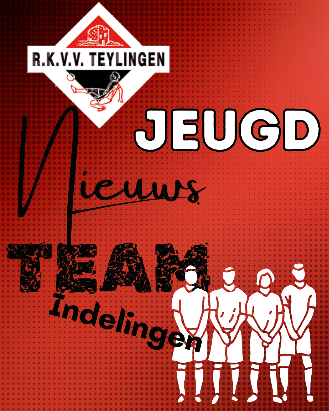 Teamindeling jeugd seizoen 2025-2026