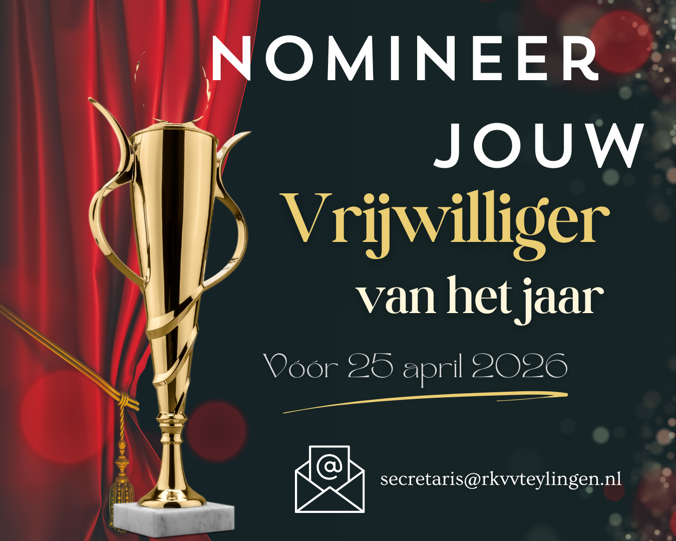 Nomineer jouw Vrijwilliger van het jaar!