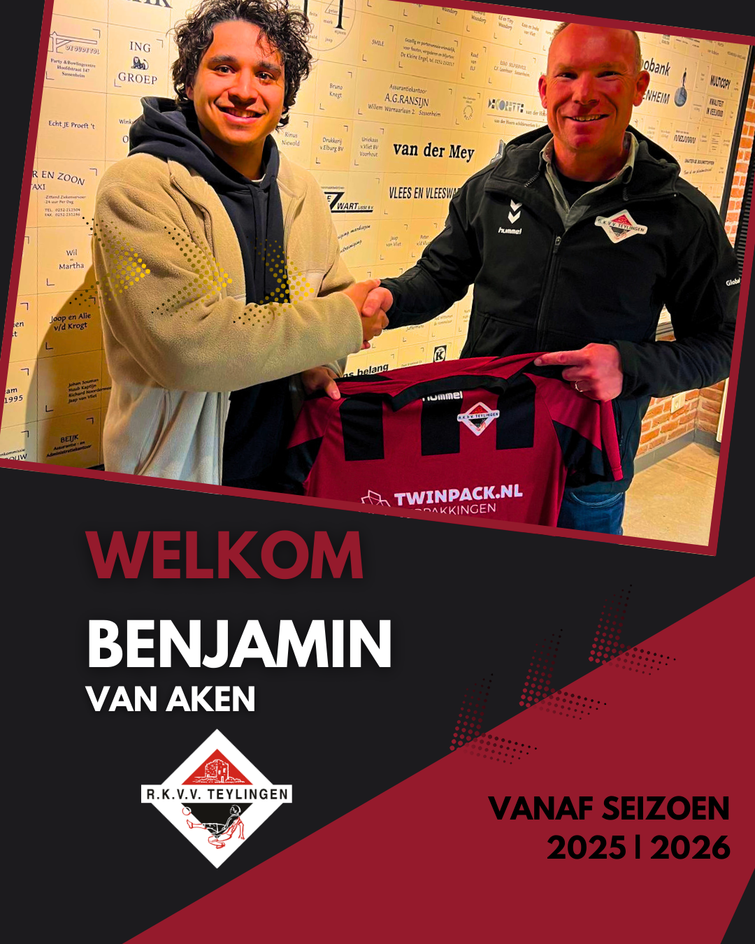 Benjamin van Aken maakt overstap naar Teylingen