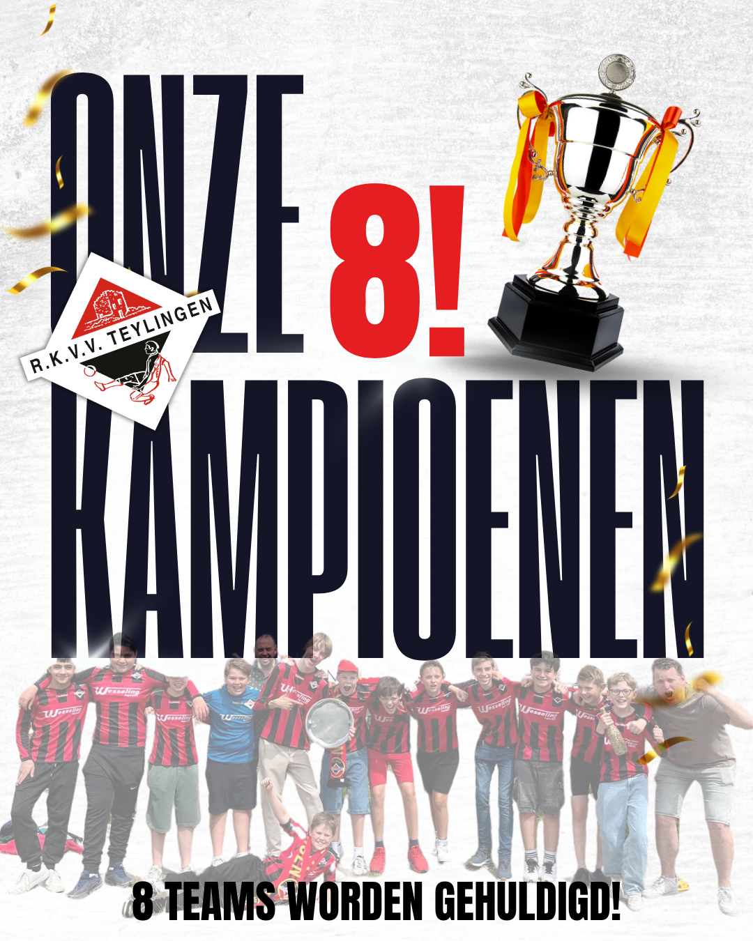 8 Jeugdteams werden kampioen in 2024/2025!