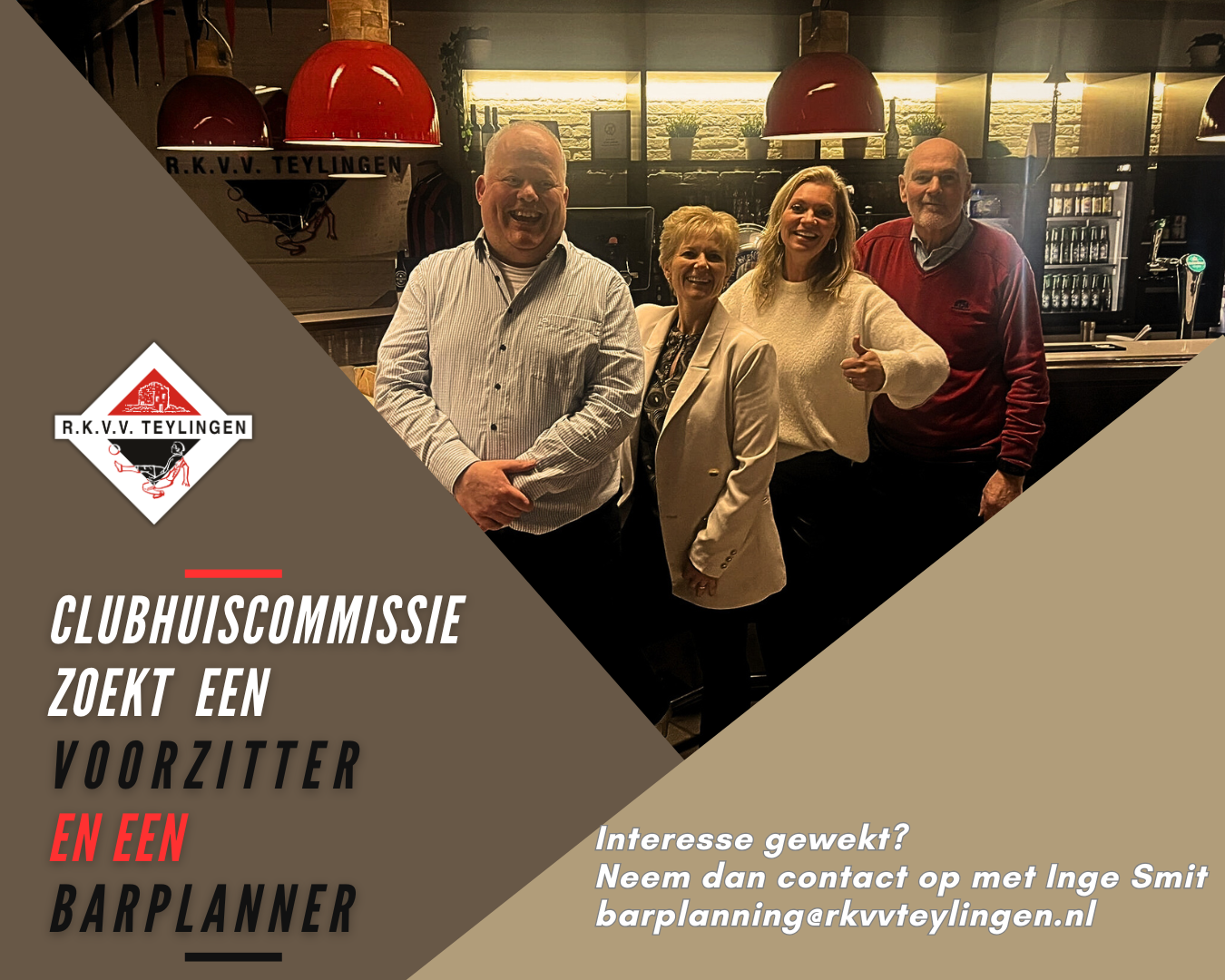 Cubhuiscommissie zoekt een Voorzitter én een Barplanner